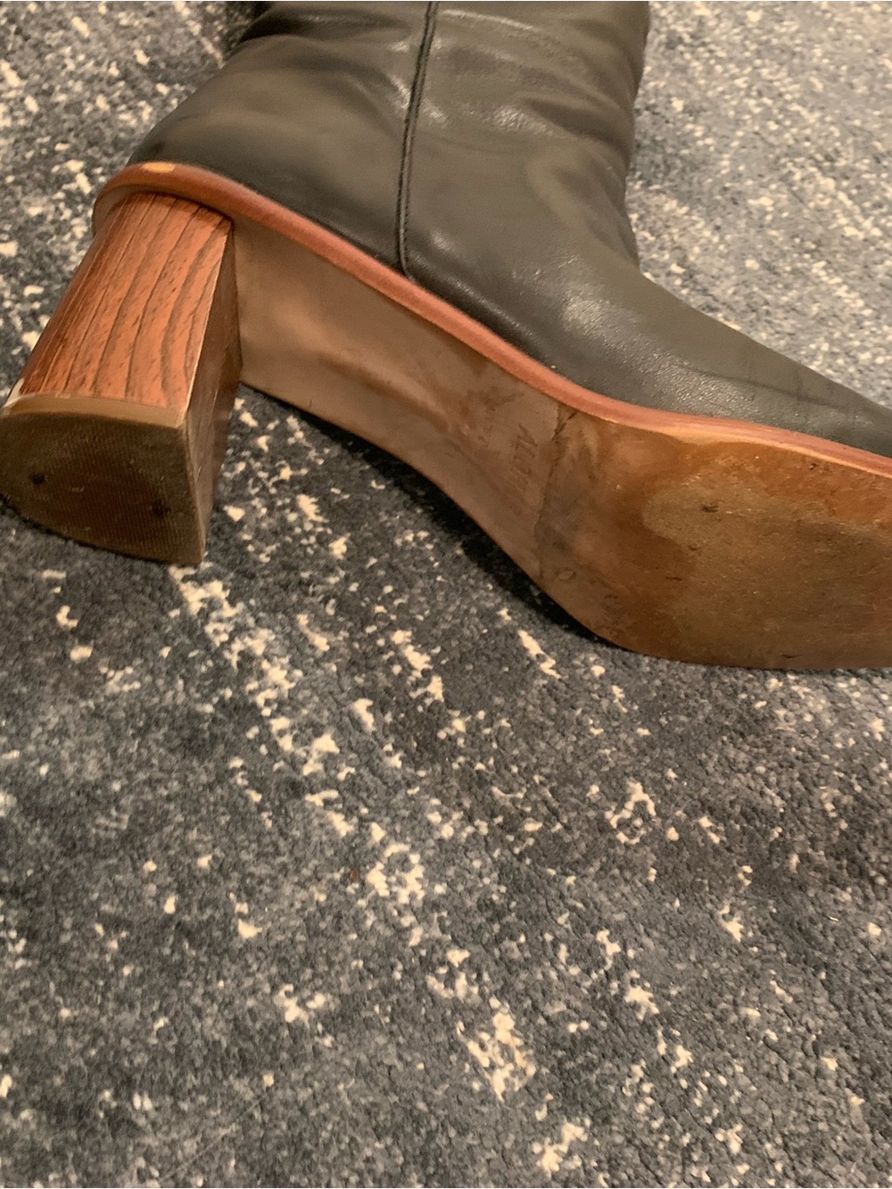 ALOHAS East Black Leather Boots, comfortable heels - Picture 7 of 12
